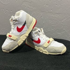 🔥 Nike Air Trainer 1 Retro Shoes Red/Cream/White “Vintage Throwbacks” Sz 9 - EU